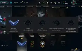 Conta LOL - Diamante IV, 56% de WR(E-MAIL NÃO VERIFICADO)