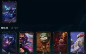 CONTA LEAGUE OF LEGENDS 290 SKINS CRIADA EM 2011