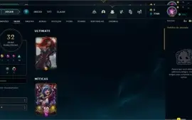 CONTA LEAGUE OF LEGENS OURO IV - 55 CAMPEÕES - 32 SKINS