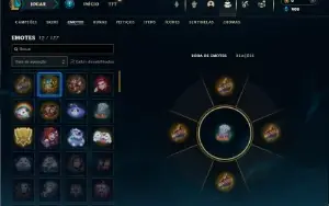 Platina 4 com 27 Champs e 5 Skins + 7 Fragmentos
