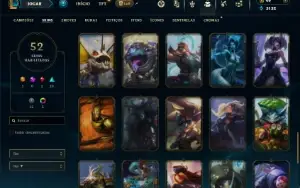 Unranked com 155 champs e 52 Skins ( Criada em 2012 )