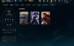 Unranked com 155 champs e 52 Skins ( Criada em 2012 )