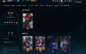 Ferro 4 com TODOS os champs e 239 Skins ( Nivel 925 )