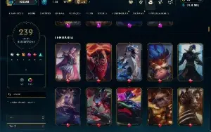 Ferro 4 com TODOS os champs e 239 Skins ( Nivel 925 )