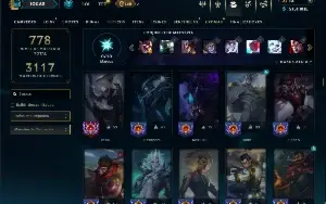 Ferro 4 com TODOS os champs e 239 Skins ( Nivel 925 )