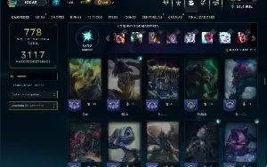 Ferro 4 com TODOS os champs e 239 Skins ( Nivel 925 )