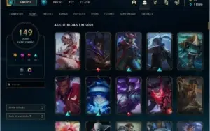 conta lol 149 skins faltando 25 champs