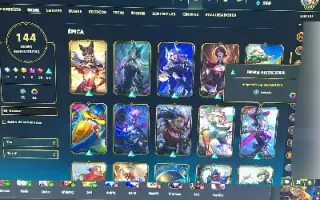 Conta lol platina  platina MMR ALTO 144 skin