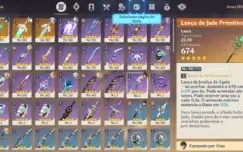 AR 56 | Xiao, Hutao, Baizhu, Nahida, Zhongli | 3 Armas 5⭐