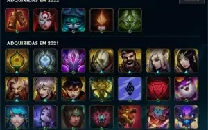 CONTA LEAGUE OF LEGENDS VÁRIAS SKINS E CAMPEÕES