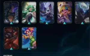 CONTA LEAGUE OF LEGENDS VÁRIAS SKINS E CAMPEÕES
