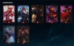 CONTA LEAGUE OF LEGENDS VÁRIAS SKINS E CAMPEÕES