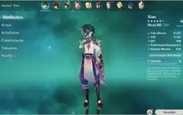 Xiao+Lança de jade + Venti + Mona + Jean