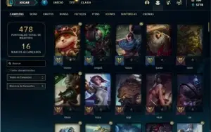 Conta prata 4 com 125 Champs e 97 Skins + 2 Miticas