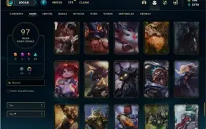 Conta prata 4 com 125 Champs e 97 Skins + 2 Miticas