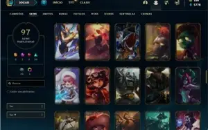 Conta prata 4 com 125 Champs e 97 Skins + 2 Miticas