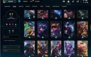 Conta prata 4 com 125 Champs e 97 Skins + 2 Miticas