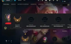 Conta LoL Ouro 4, 25 Champions, 11 Skins + Espólios