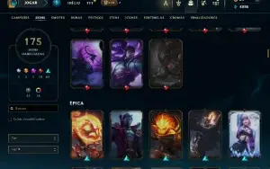 Bronze 1 com TODOS os champs e 175 Skins ( MID / JG / ADC )