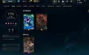 Bronze 1 com TODOS os champs e 175 Skins ( MID / JG / ADC )