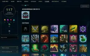Conta LOL Antiga (antes do servidor BR) 107 skins - 7k RP