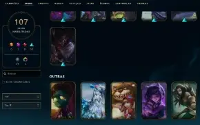 Conta LOL Antiga (antes do servidor BR) 107 skins - 7k RP