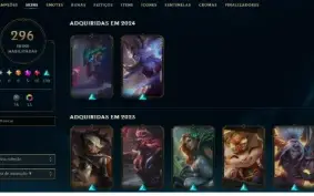 Conta de LOL Nunca BAN 294 skins 38 mil essencias 5576 rp