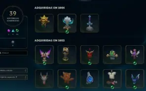 Conta de LOL Nunca BAN 294 skins 38 mil essencias 5576 rp