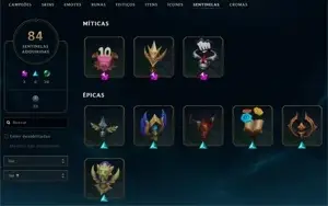 Conta League of Legends com mais de 1065 skins e conteudos