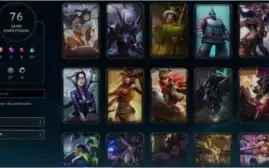 conta lv 272 com 76 skin incluindo lux prestigio 129 champ