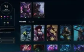 conta lv 272 com 76 skin incluindo lux prestigio 129 champ