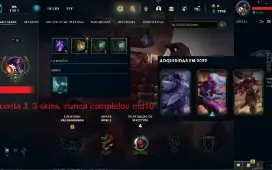 Conta LOL LVL30-40 (Gold/Plat) 10 unidades