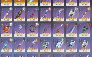 GENSHIM IMPACT AR 56 27PERSONAGENS 7 5* e 3 armas5*  ventic1