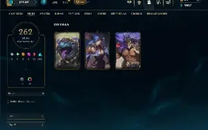 Unranked com TODOS os champs e 262 Skins ( ADC / TOP / MID )