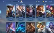 Conta de mobile legends rank alto e skins limitadas vendo ba
