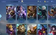 Conta de mobile legends rank alto e skins limitadas vendo ba