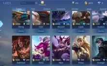 Conta de mobile legends rank alto e skins limitadas vendo ba