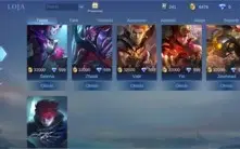 Conta de mobile legends rank alto e skins limitadas vendo ba