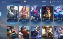 Conta de mobile legends rank alto e skins limitadas vendo ba