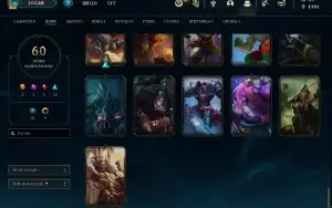 Conta LOL level 255 60 skins ouro IV