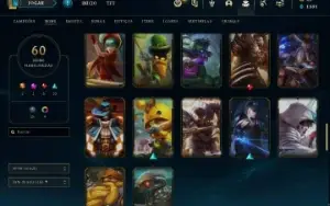 Conta LOL level 255 60 skins ouro IV