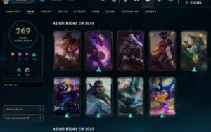 Conta Handlvl, 2012, Único Dono, 269 Skins, 216K Ea 830Rp