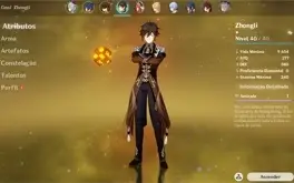 Conta AR 25 - Ayato, Ganyu, Nilou e Zhongli