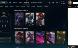 CONTA LOL | UNRANKED | LVL 105 | 73 CHAMPS & 36 SKINS