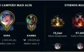 Conta lol com 407 skins, 140 cromas