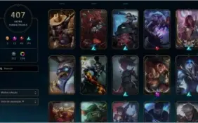 Conta lol com 407 skins, 140 cromas