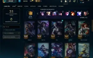 Unranked com 35 Champs e 5 Skins ( ADC / JG )