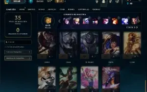 Unranked com 35 Champs e 5 Skins ( ADC / JG )