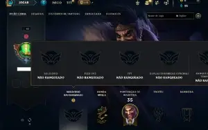 Unranked com 35 Champs e 5 Skins ( ADC / JG )