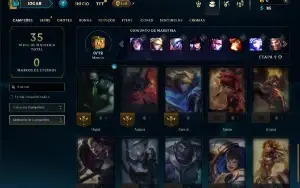 Unranked com 35 Champs e 5 Skins ( ADC / JG )
